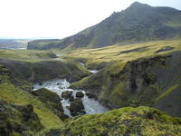 Nad vodopádem Skogafoss